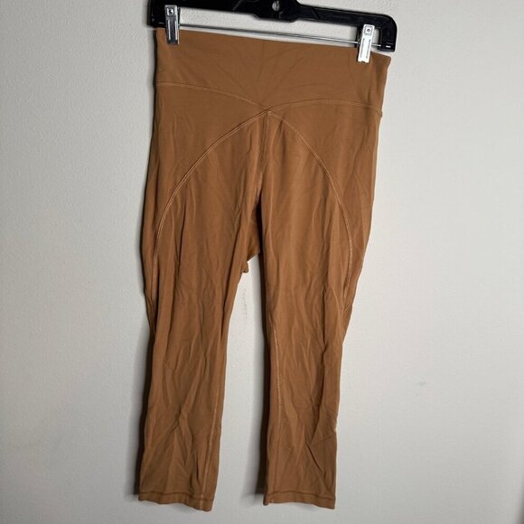Lululemon Women's Align High‎ Rise Crop Leggings Yoga Pants Tan Brown - Picture 2 of 6